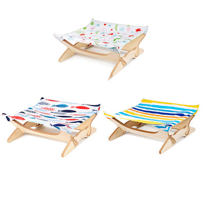 Wooden Wall-Mounted Cat Hammock Shelf