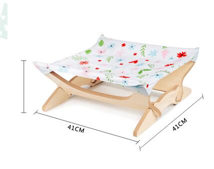 Wooden Wall-Mounted Cat Hammock Shelf