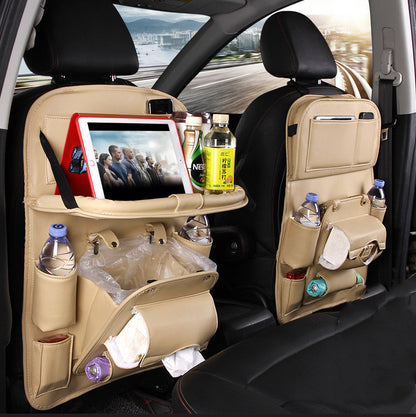 PU Leather Car Seat Back Organizer