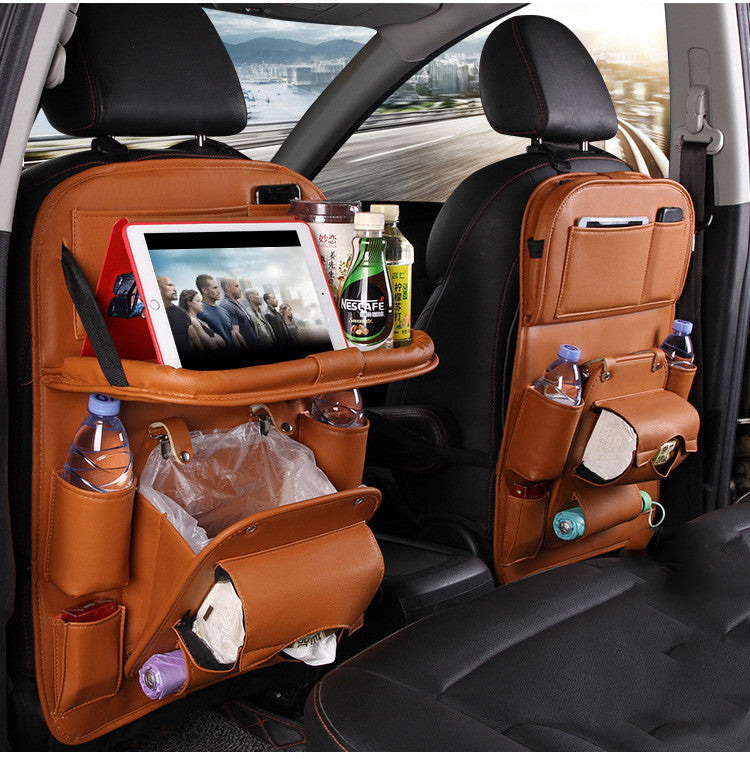 PU Leather Car Seat Back Organizer