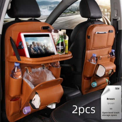 PU Leather Car Seat Back Organizer