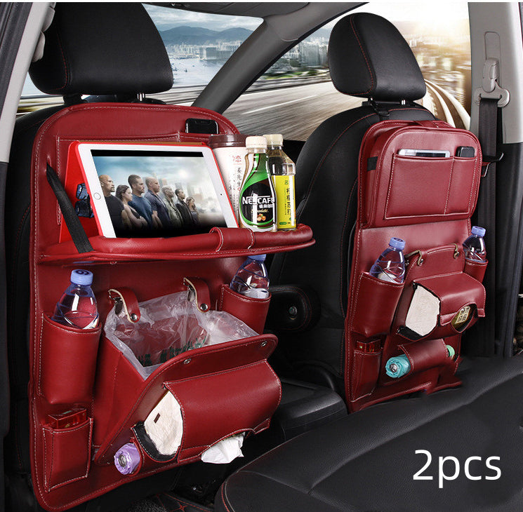PU Leather Car Seat Back Organizer