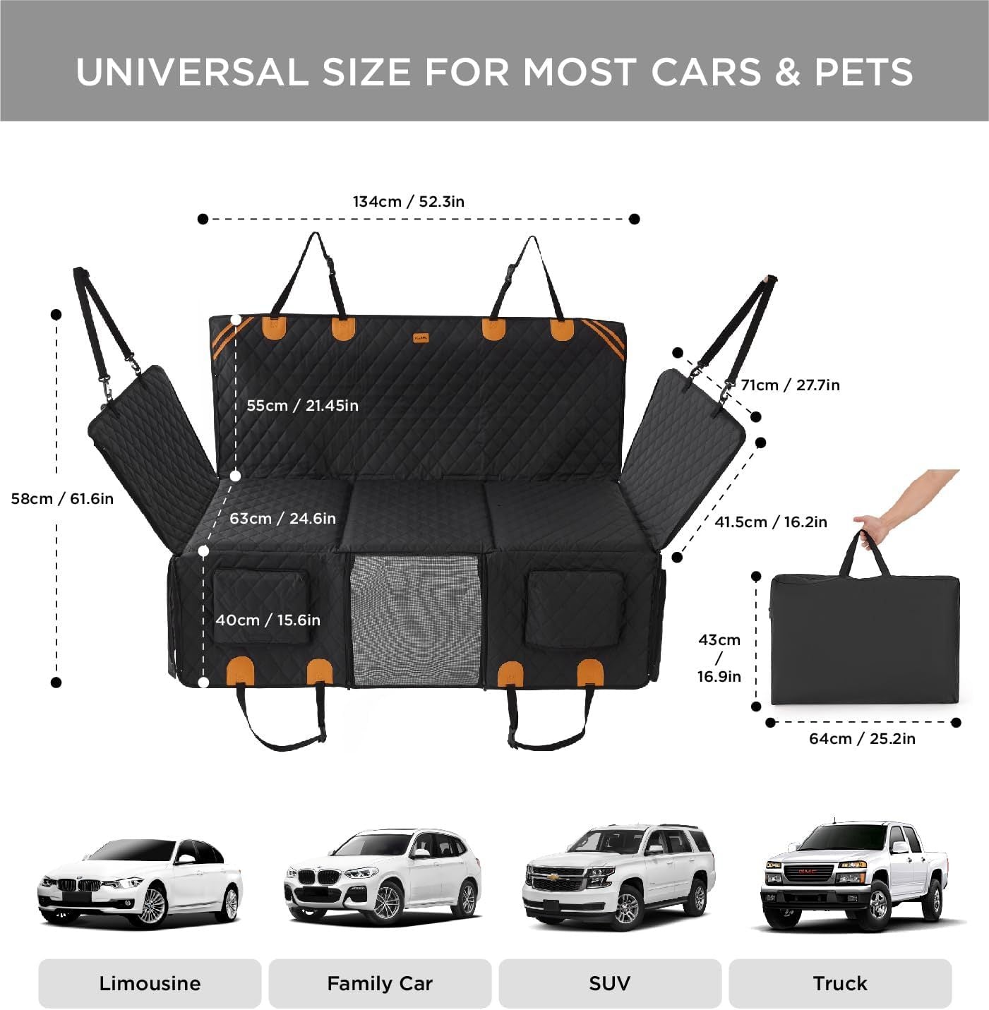 Waterproof Dog Car Seat Cover Hammock