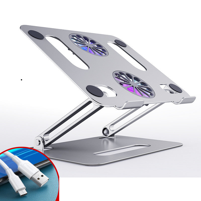 Foldable Aluminum Laptop Stand with Cooling Fan